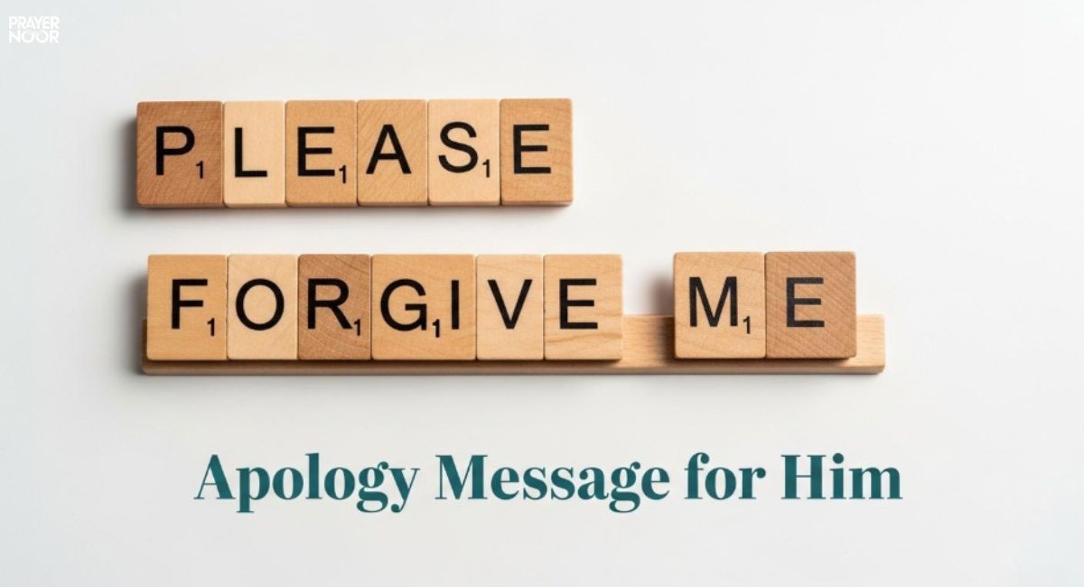 apology message for him