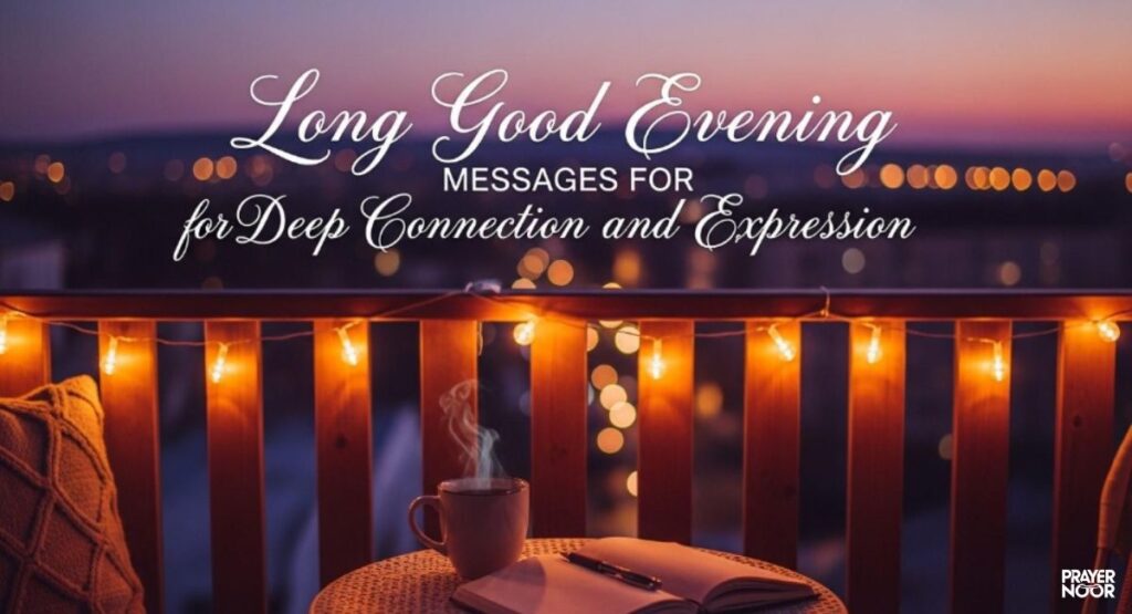 Long Good Evening Messages for Deep Connection and Expression