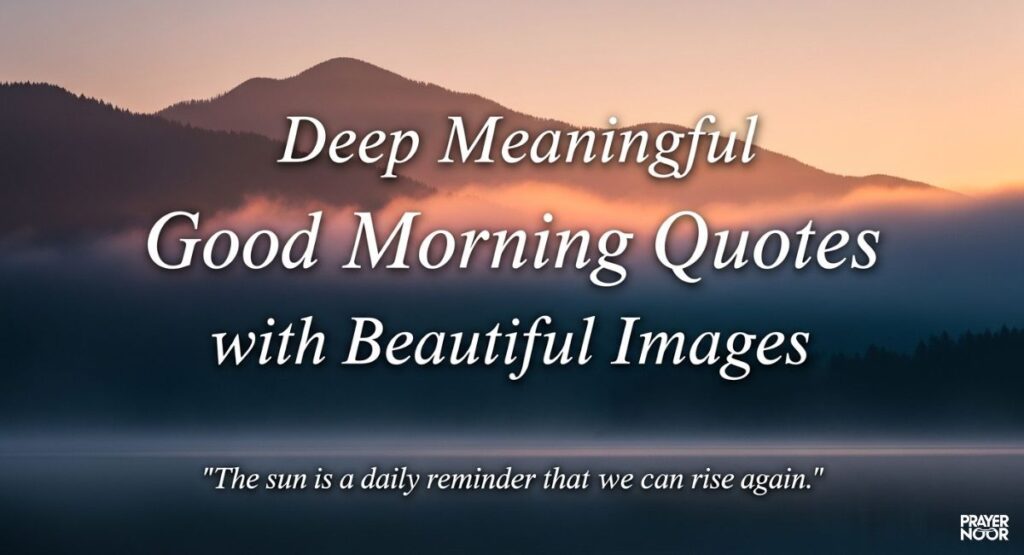 Deep Meaningful Good Morning Quotes with Beautiful Images