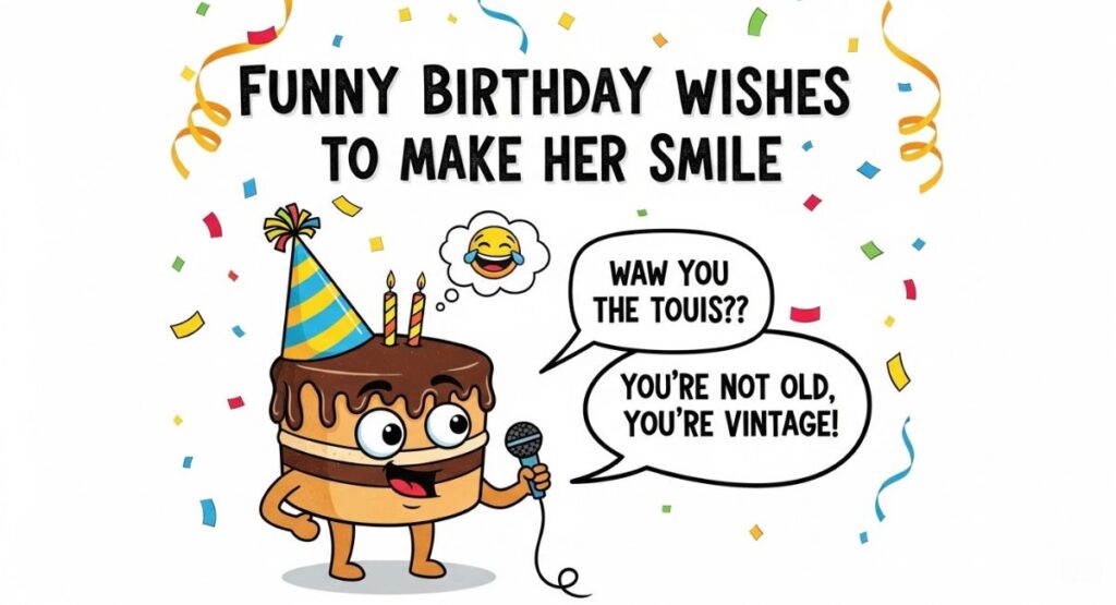 Funny Birthday Wishes to Make Her Smile 
