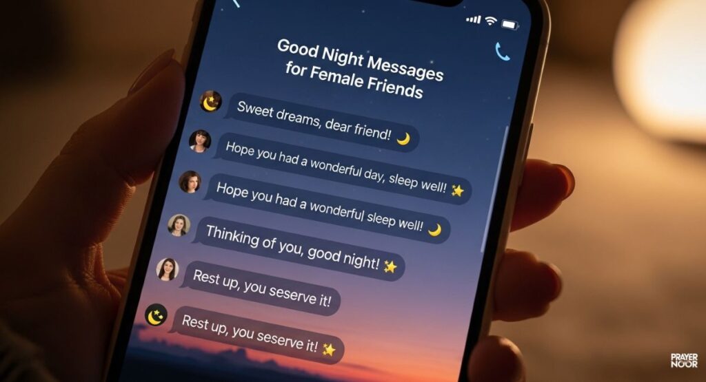 Good Night Messages for Female Friends 