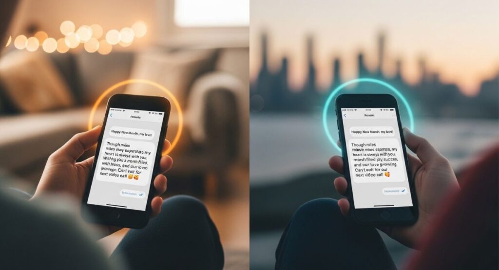 Happy New Month Messages for Long-Distance Relationships 