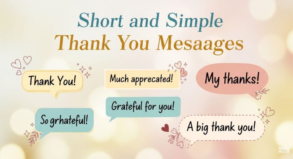 Short and Simple Thank You Messages 