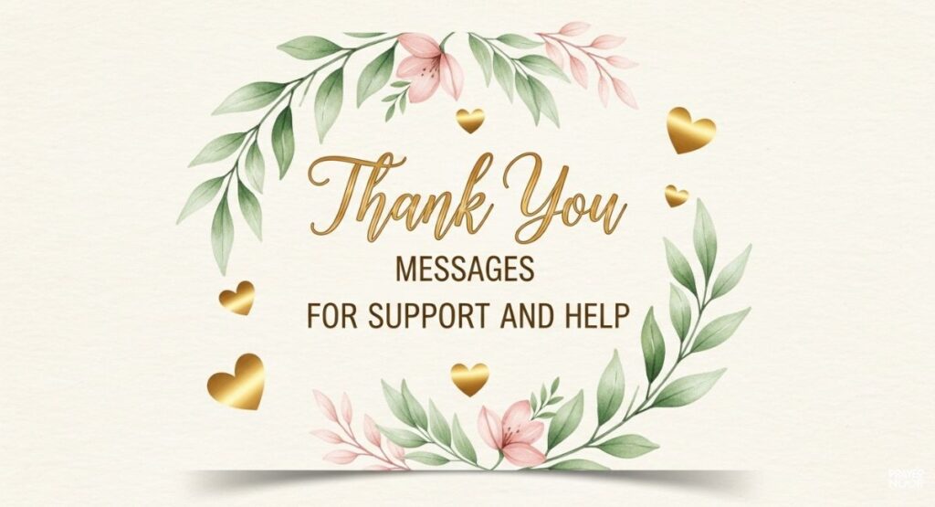 Thank You Messages for Support and Help 