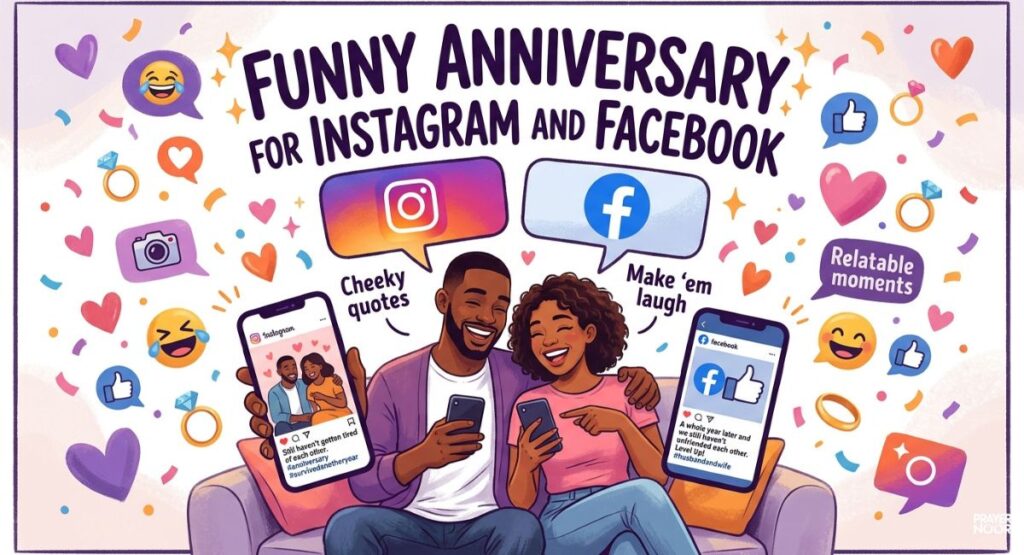 Funny Anniversary Captions for Instagram and Facebook