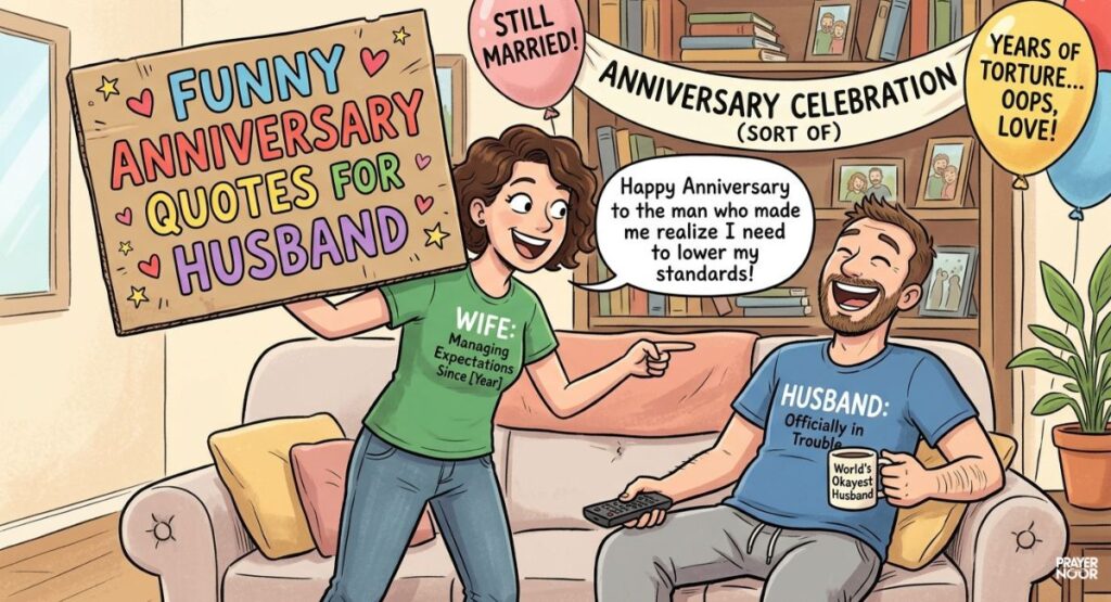 Funny Anniversary Quotes for Husband
