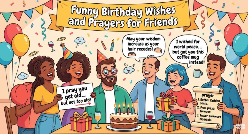 Funny Birthday Wishes and Prayers for Friends