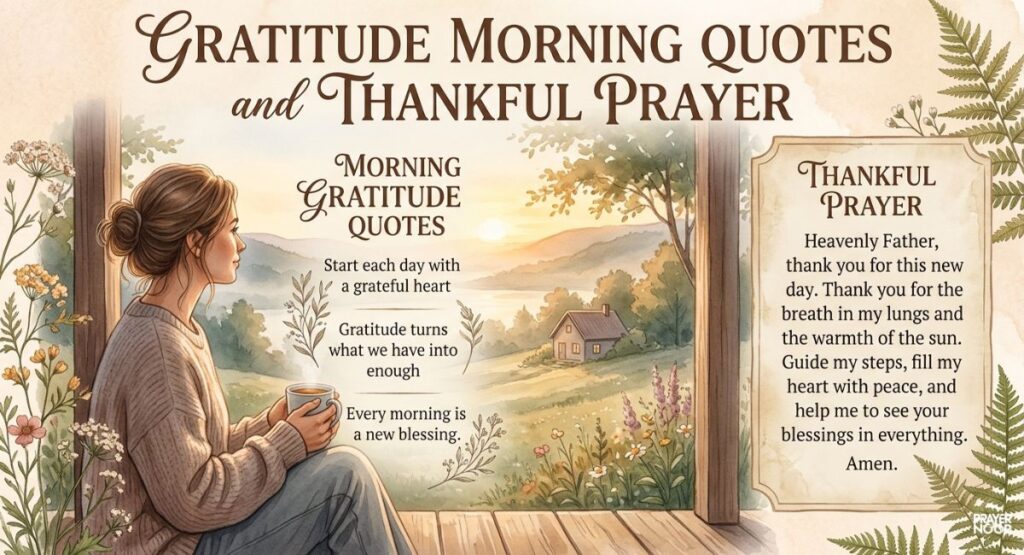 Gratitude Morning Quotes and Thankful Prayer