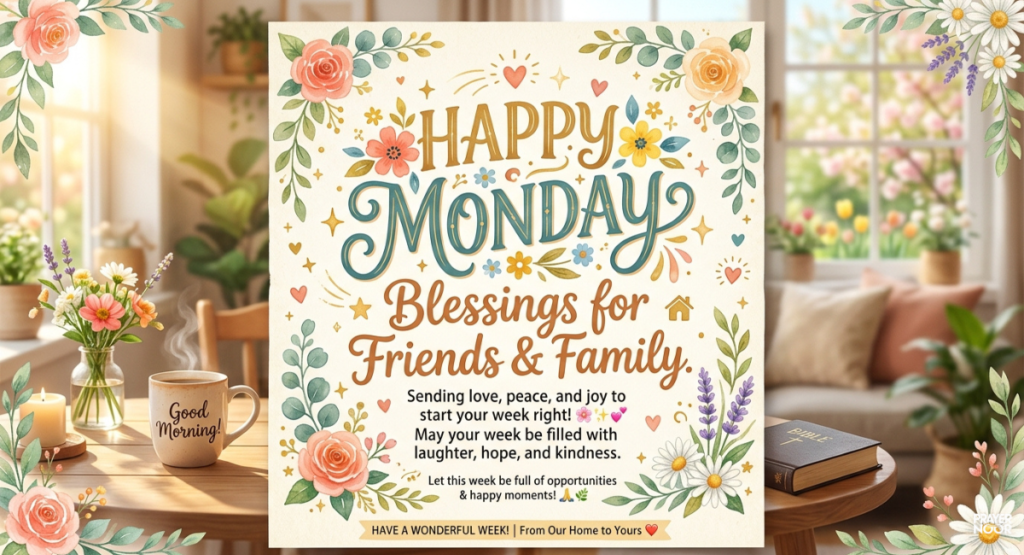 Happy Monday Blessings for Friends and Family