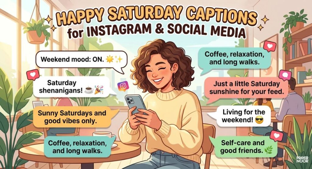 Happy Saturday Captions for Instagram & Social Media
