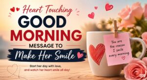 heart touching good morning message to make her smile
