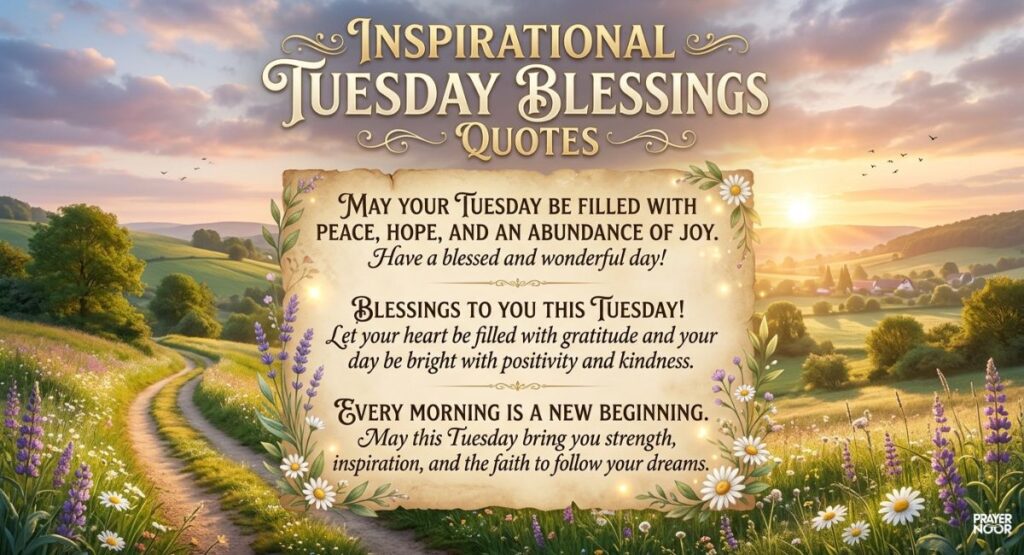 Inspirational Tuesday Blessings Quotes