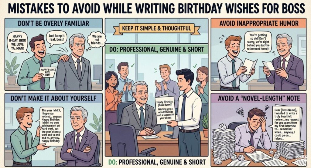 Mistakes to Avoid While Writing Birthday Wishes for Boss