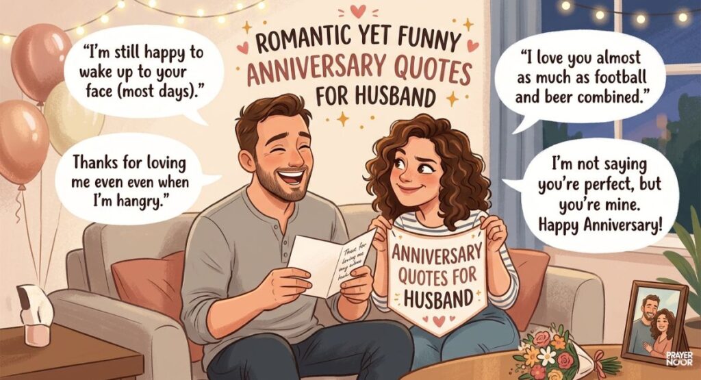 Romantic Yet Funny Anniversary Quotes for Husband
