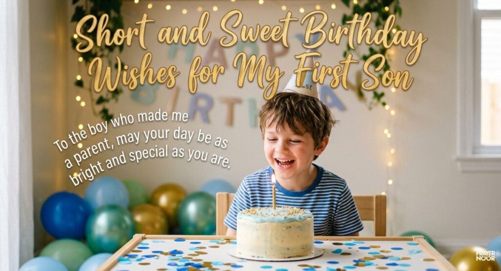 Short and Sweet Birthday Wishes for My First Son