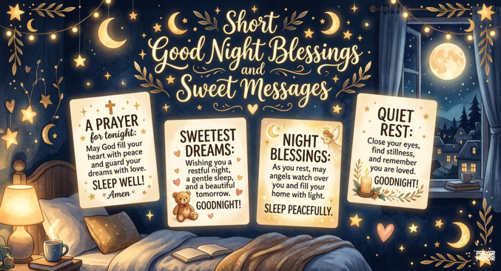 Short Good Night Blessings and Sweet Messages