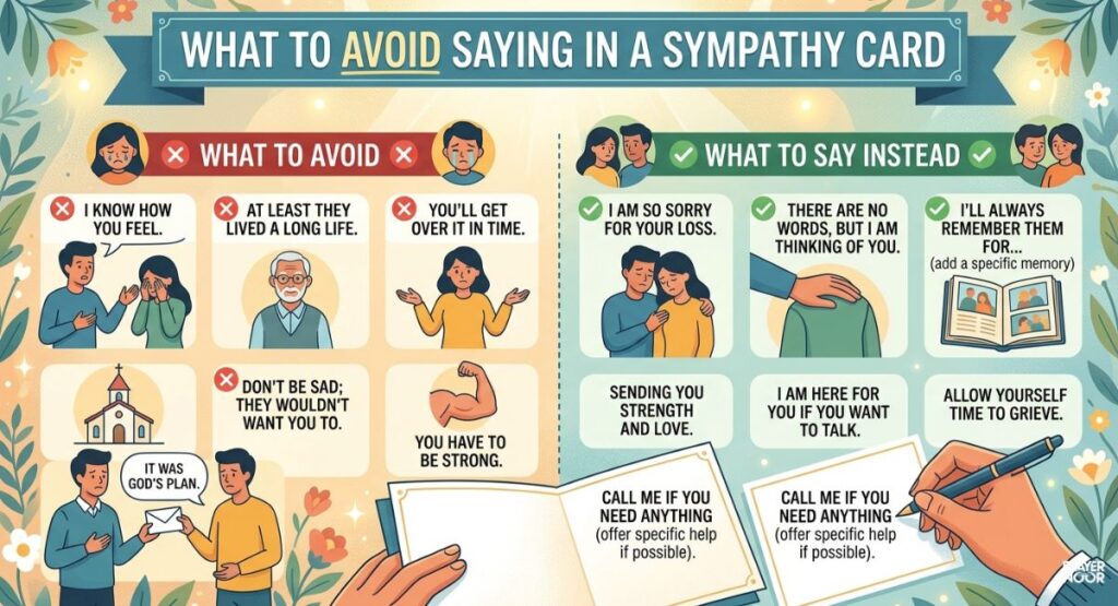 What to Avoid Saying in a Sympathy Card