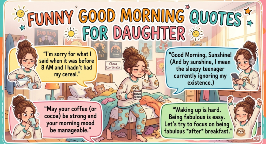 Funny Good Morning Quotes for Daughter